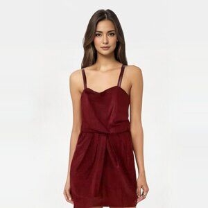 Reitmans Red Satin Cocktail Dress w Removable Straps Sz 3